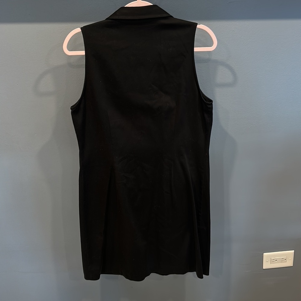 J. Mclaughlin Button Front Collared Black Dress Size 10 - Picture 4 of 4